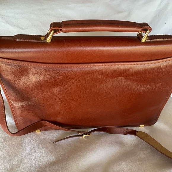 Vtg Ted Lapidus Leather File Attaché Bag Computer Laptop Briefcase Red NWT - Picture 15 of 16